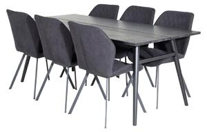 GEMMA SLEEK Matbord 195x95 + 6 stolar