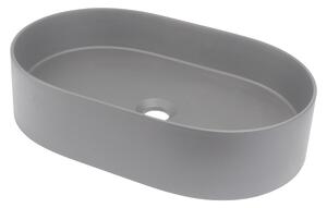 Tvättställ Oval Silia Grå Metallic Matt 55x35 cm