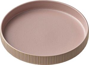 Playground Djup tallrik Nara relief med hög kant; 130cl, 24x4.2 cm (ØxH); Rosé; Rund; 6 Styck / Förpackning