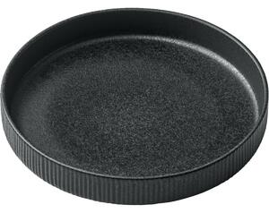 Playground Djup tallrik Nara relief med hög kant; 130cl, 24x4.2 cm (ØxH); Svart; Rund; 6 Styck / Förpackning