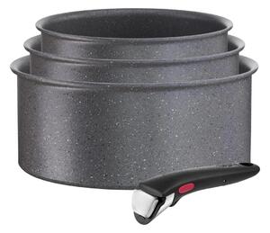 Tefal - Sätt med matlagningsutrustning 4 delar INGENIO BLACK STONE