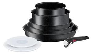 Tefal - Sätt med matlagningsutrustning 8 delar INGENIO BLACK STONE