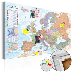 Anslagstavla i kork - World Maps: Europe - 90x60