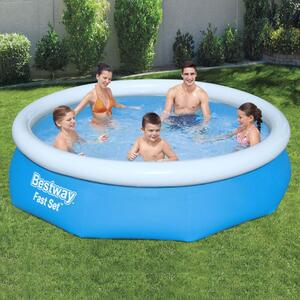 Bestway Pool uppblåsbar Fast Set rund 305x76 cm 57266