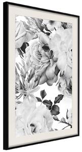 Inramad Poster / Tavla - Black and White Nature - 40x60 Guldram med passepartout