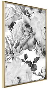 Inramad Poster / Tavla - Black and White Nature - 20x30 Guldram