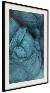 Inramad Poster / Tavla - Blue Skein - 40x60 Guldram