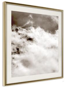 Inramad Poster / Tavla - Clouds - 20x20 Svart ram