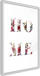 Inramad Poster / Tavla - Floral Home - 20x30 Guldram