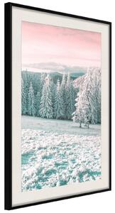 Inramad Poster / Tavla - Frosty Landscape - 40x60 Guldram