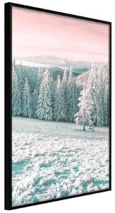 Inramad Poster / Tavla - Frosty Landscape - 20x30 Guldram
