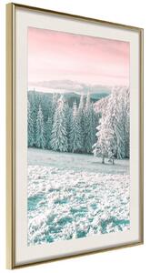Inramad Poster / Tavla - Frosty Landscape - 20x30 Guldram