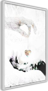 Inramad Poster / Tavla - Give Me Your Heart - 20x30 Svart ram