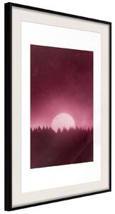 Inramad Poster / Tavla - Moonrise - 20x30 Guldram med passepartout