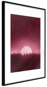 Inramad Poster / Tavla - Moonrise - 20x30 Guldram med passepartout
