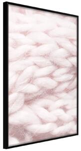 Inramad Poster / Tavla - Pale Pink Knit - 40x60 Svart ram