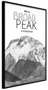 Inramad Poster / Tavla - Peaks of the World: Broad Peak - 40x60 Guldram