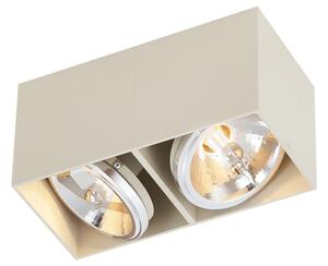Modern väggspotlight beige, justerbar, 2-ljus - Box