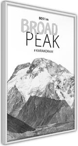Inramad Poster / Tavla - Peaks of the World: Broad Peak - 20x30 Guldram