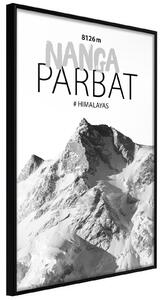 Inramad Poster / Tavla - Peaks of the World: Nanga Parbat - 20x30 Guldram