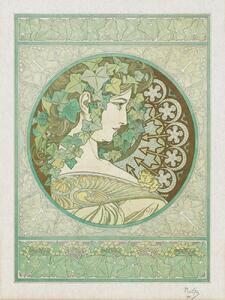 Konsttryck Green Garden Ivy (Vintage Art Nouveau) - Alfons Mucha, (30 x 40 cm)