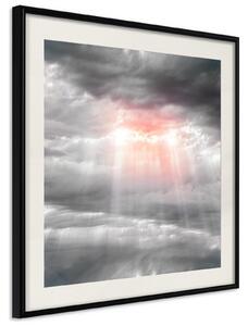 Inramad Poster / Tavla - Sign from Heaven - 20x20 Guldram med passepartout