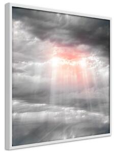 Inramad Poster / Tavla - Sign from Heaven - 20x20 Svart ram
