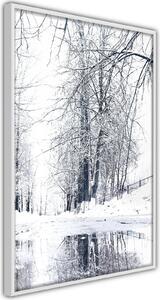 Inramad Poster / Tavla - Snowy Park - 20x30 Svart ram