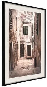 Inramad Poster / Tavla - Urban Alley - 30x45 Guldram