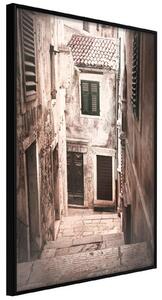 Inramad Poster / Tavla - Urban Alley - 30x45 Guldram med passepartout