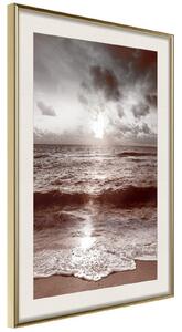 Inramad Poster / Tavla - Whisper of the Sea - 20x30 Guldram
