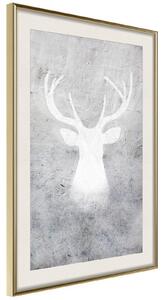 Inramad Poster / Tavla - White Shadow - 30x45 Guldram med passepartout