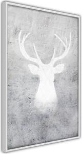 Inramad Poster / Tavla - White Shadow - 20x30 Svart ram med passepartout