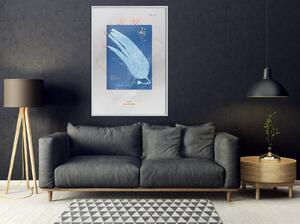 Inramad Poster / Tavla - Alga Cyanotype - 30x45 Guldram
