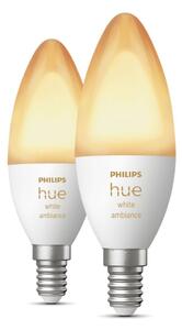 Philips Hue White Ambiance 2-pack E14 kronljus 4W