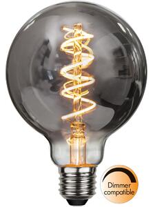 LED-lampa E27 glob 95mm Decoled Spiral Smoke 2W dimbar