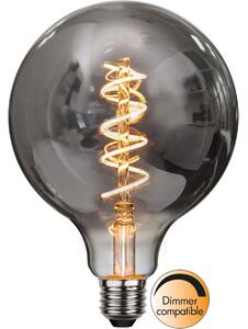 LED-lampa E27 glob 125mm Decoled Spiral Smoke 2W dimbar