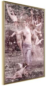 Inramad Poster / Tavla - Angels in Love - 20x30 Guldram