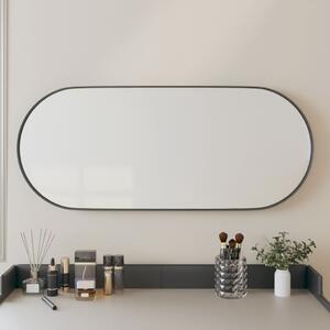 Väggmonterad spegel svart 25x60 cm ovan
