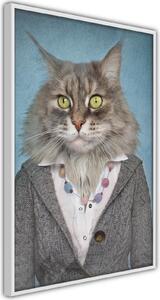 Inramad Poster / Tavla - Animal Alter Ego: Cat - 20x30 Svart ram