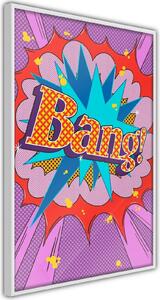 Inramad Poster / Tavla - Bang! - 40x60 Svart ram med passepartout