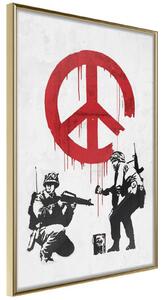 Inramad Poster / Tavla - Banksy: CND Soldiers II - 40x60 Guldram