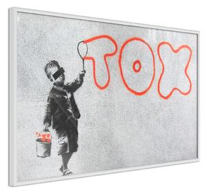 Inramad Poster / Tavla - Banksy: Tox - 45x30 Guldram