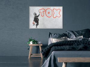 Inramad Poster / Tavla - Banksy: Tox - 30x20 Guldram