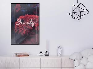 Inramad Poster / Tavla - Beauty of the Flowers - 40x60 Guldram med passepartout