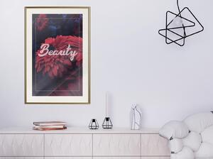 Inramad Poster / Tavla - Beauty of the Flowers - 40x60 Svart ram med passepartout
