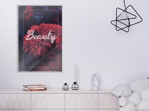 Inramad Poster / Tavla - Beauty of the Flowers - 20x30 Guldram med passepartout