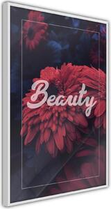 Inramad Poster / Tavla - Beauty of the Flowers - 40x60 Guldram med passepartout