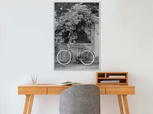Inramad Poster / Tavla - Bicycle with White Tires - 20x30 Guldram med passepartout