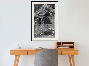 Inramad Poster / Tavla - Bicycle with White Tires - 20x30 Svart ram med passepartout